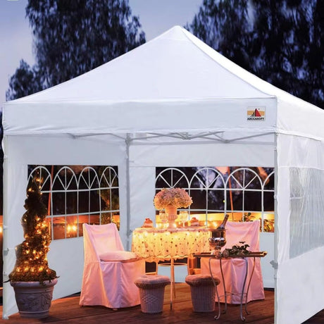 Outdoor White Canopy Gazebo Tent for Outdoor Event Waterproof, UV Protection, 3M X 3M