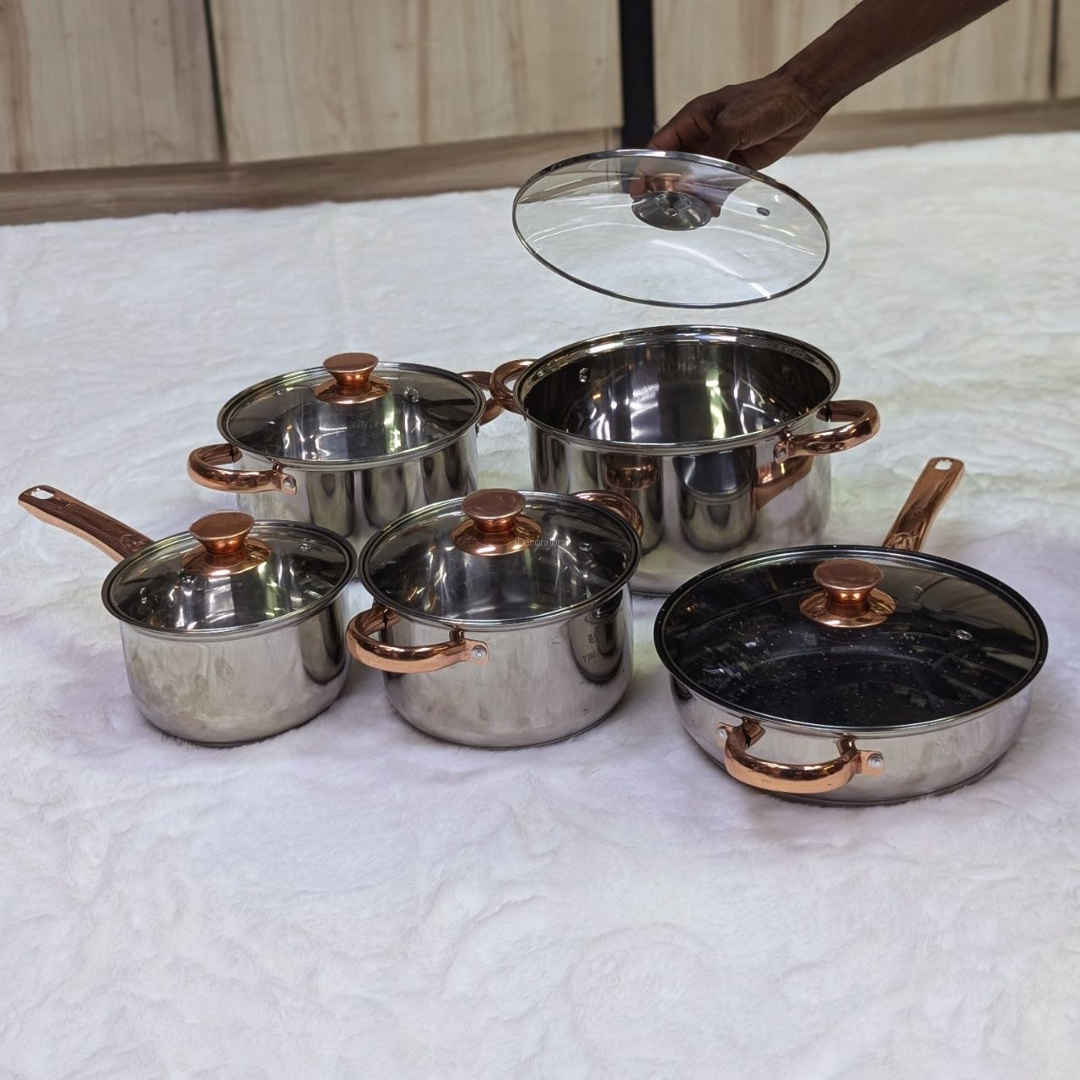 Premium Stainless Steel Cookware Set (10pcs)