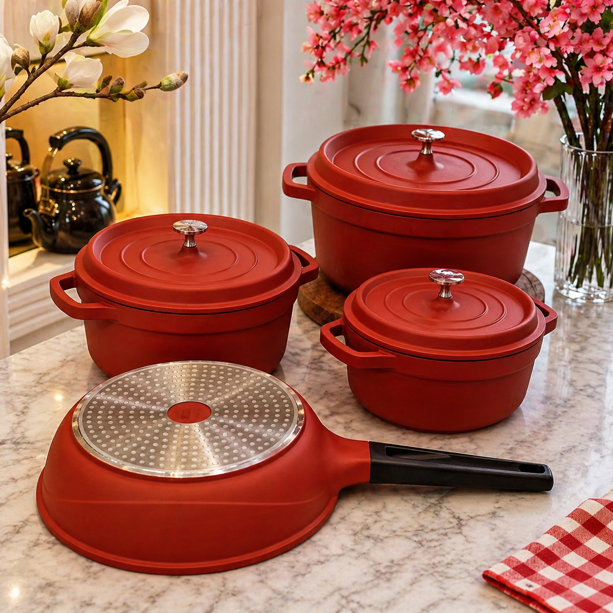 7pcs Aluminium Ceramic Cookware Set