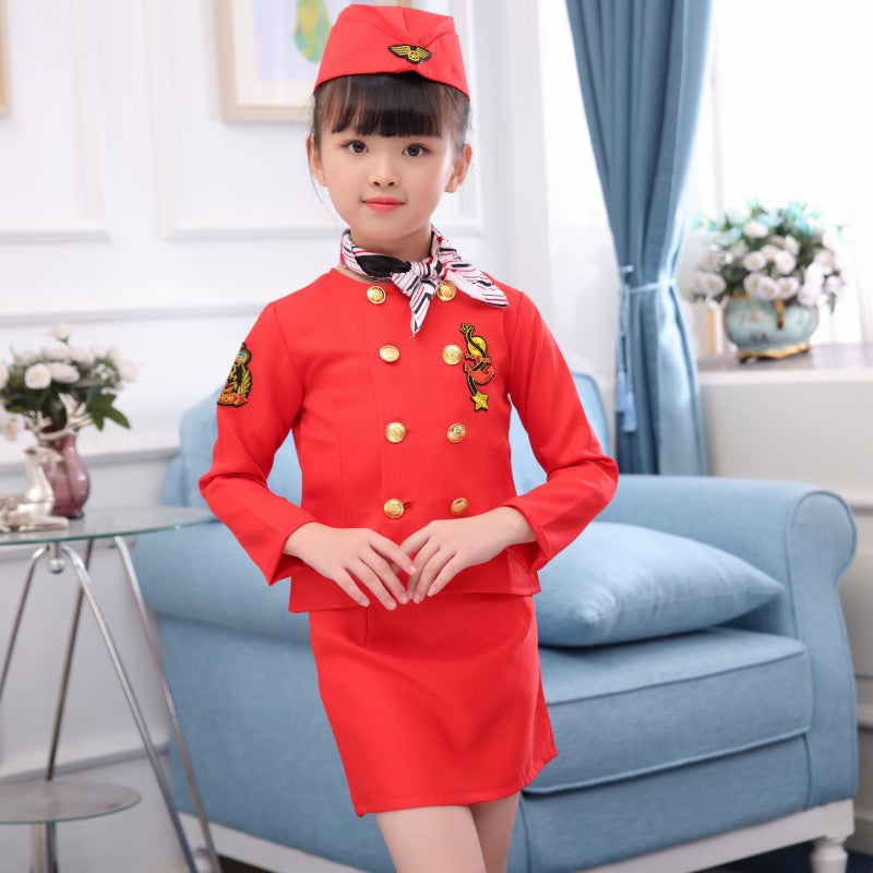 Professional Children's Air Hostess cosplay costume