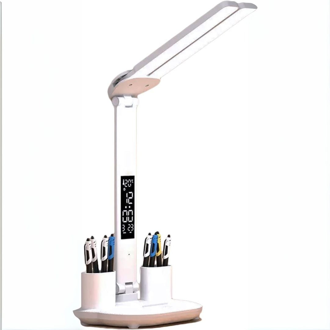 LED Desk Lamp with Dual Heads with pen holder
