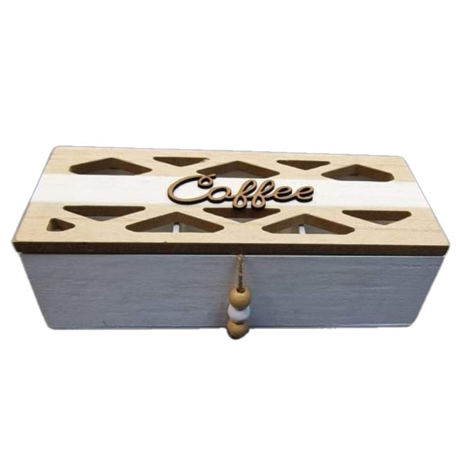 3-Compartments Bamboo Tea Bag Storage Box