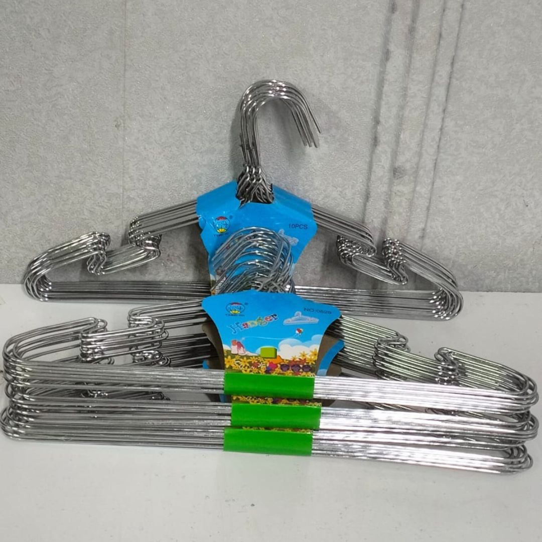 10PCS Strong Clothes Hanger Stainless Steel Drying Hanger