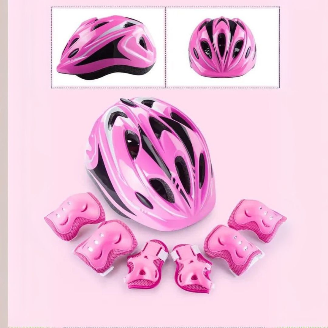7-in-1 Protective Gear Set
Stay safe while skating, biking, or scootering with this 7-in-1 protective gear set designed for kids and teens. It includes everything needed to protect the most vulnerable areas during outdoor play.
Includes:
• 1 Hard Helmet – Durable and impact-resistant
• 2 Knee Guards – Cushioned for shock absorption
• 2 Elbow Guards – Secure fit for comfort and protection
• 2 Wrist Guards – Reinforced to prevent sprains