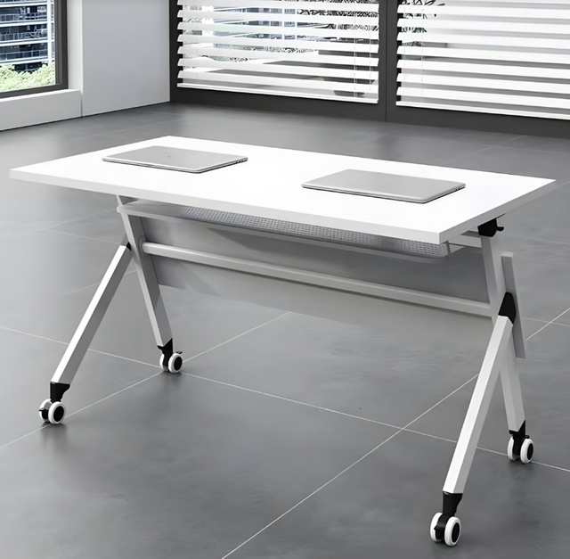 Foldable Movable Study Desk Table laptop stand With Wheels