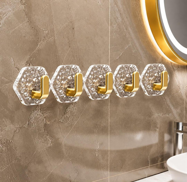 Set of 5 Acrylic Wall Hooks CRY