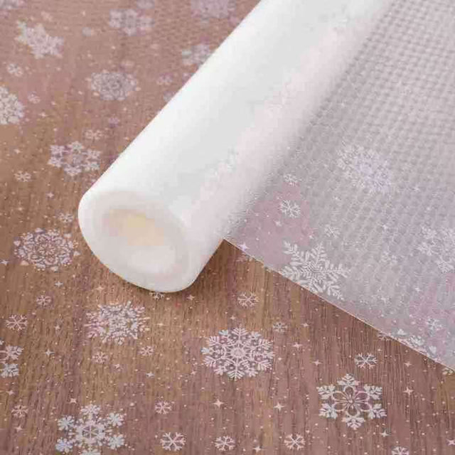 Snow flakes pattern Kitchen drawer liners oil proof moisture cupboard shelf liner mat