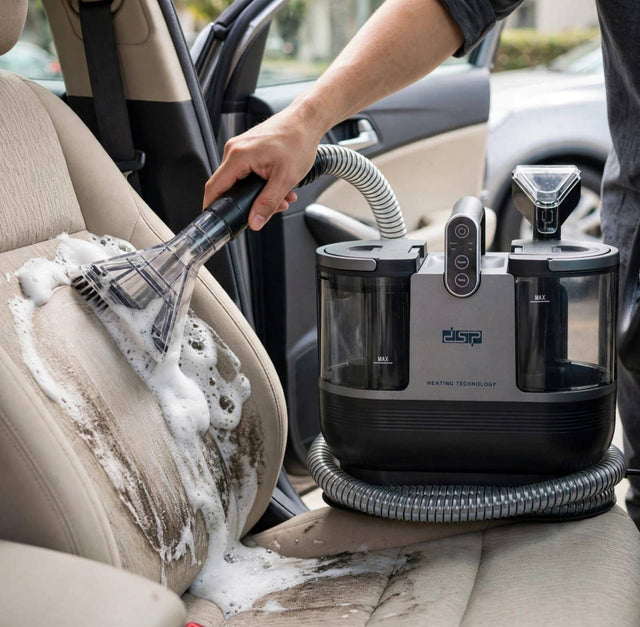 Spot cleaner DSP 3 in 1 cleaning beige carpet with brush nozzle and foam in living room — iDecorators Kenya