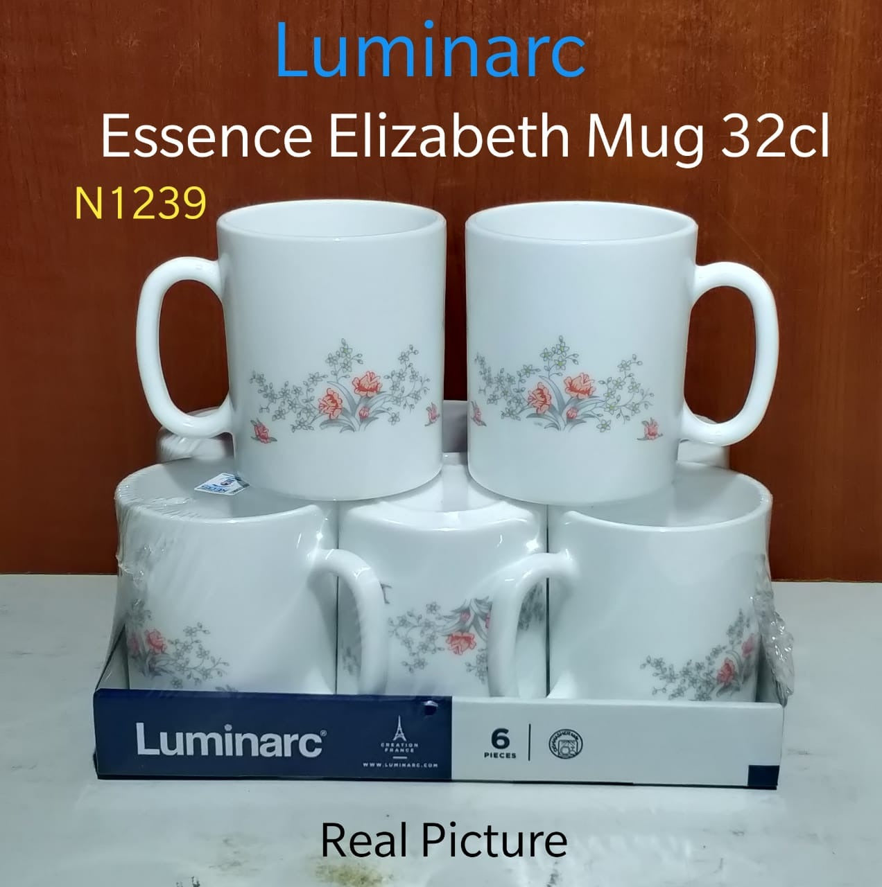 Luminarc Temp essence flo mug set of 6