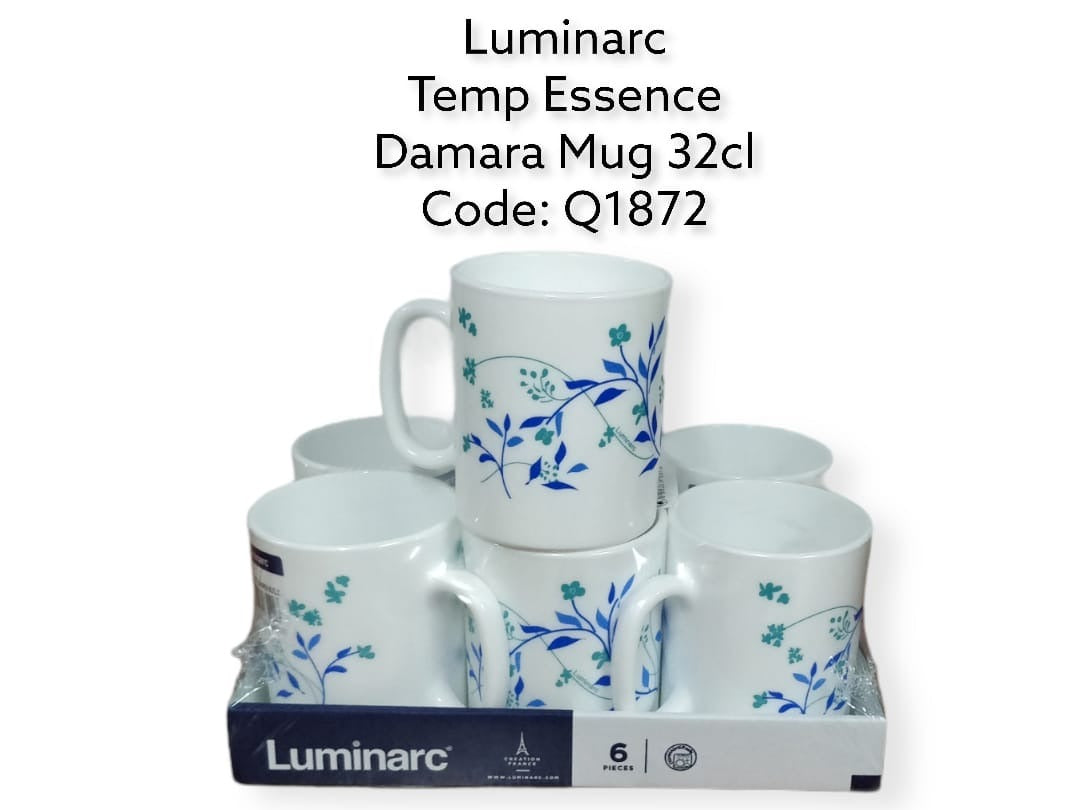 Luminarc Temp essence flo mug set of 6