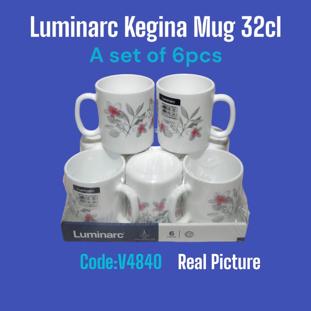 Luminarc Temp essence flo mug set of 6