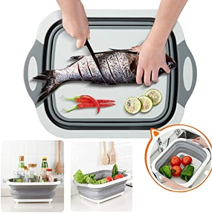 foldable collapsible chopping board collander