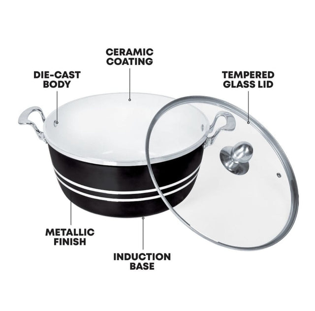 SQ Professional Mettalic Die cast Stockpot Pots