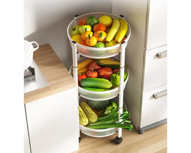 Metallic multipurpose vegetable/fruit rack