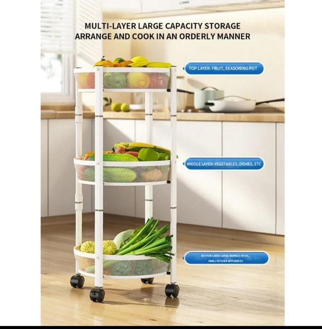 Metallic multipurpose vegetable/fruit rack