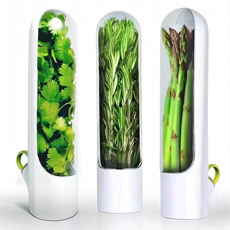 Herb fridge storage container