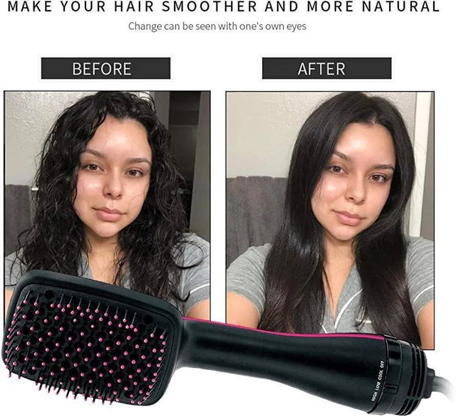 Hair Straightener Brush 3-in-1