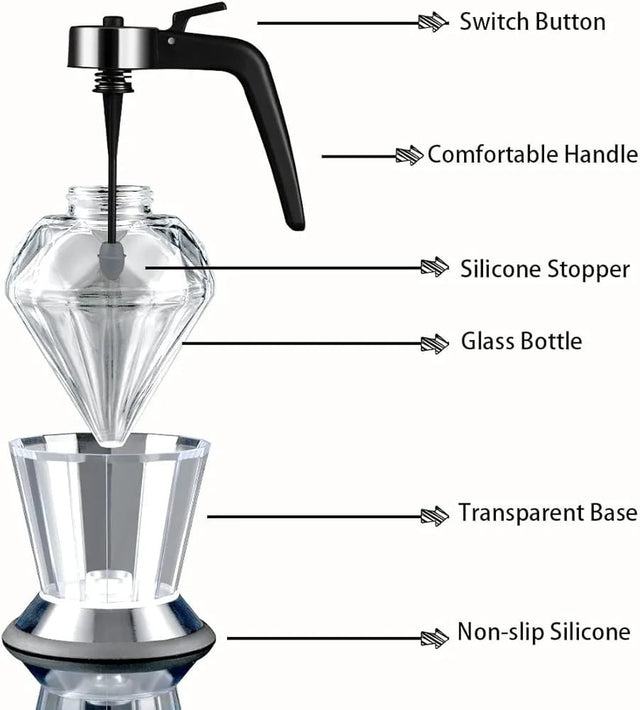 Exquisite diamond honey dispenser/ oil oil dispenser ( plastic)