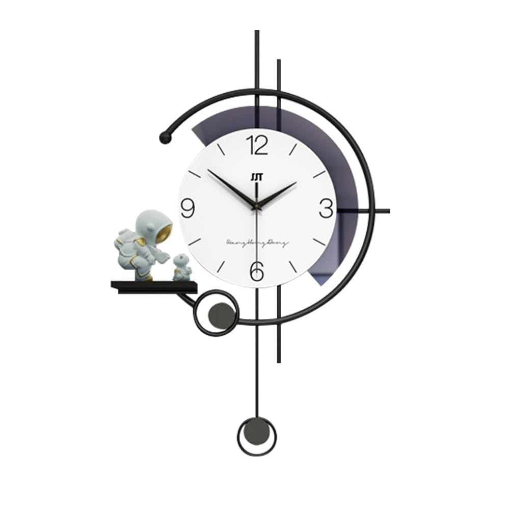 Modern Nordic Wall Clock, Fashionable & Chic Decor for Living Room, Home & Restaurant, 35x62cm Mechanical & Wind-Up Clocks