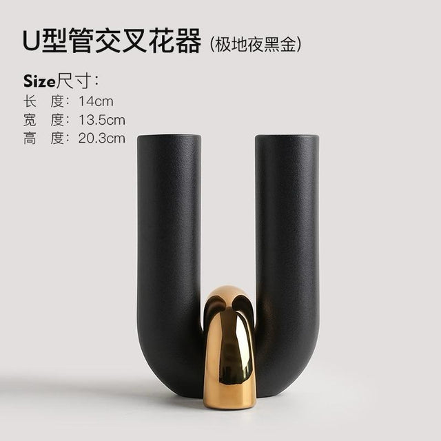 Creative U Shape Ceramic Decor Piece