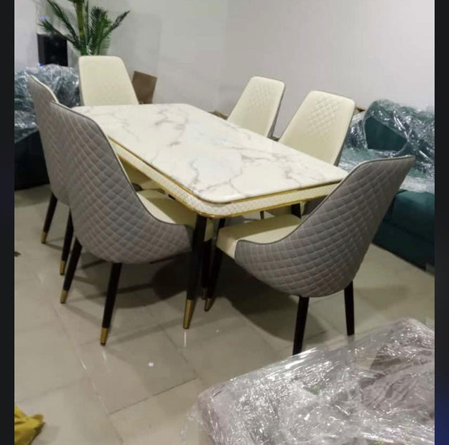 6 Seater Marble Dining.