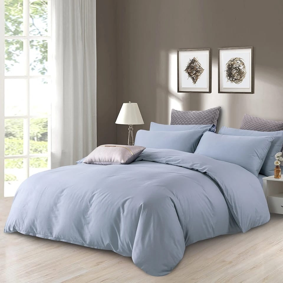 Plain High Quality Duvet Cover Set 4pc