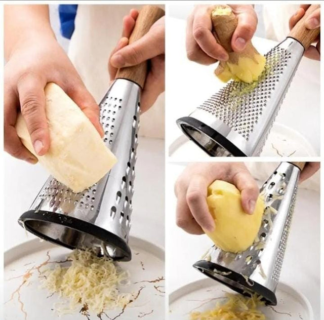 Wood Handle Round Grater 24cm Height