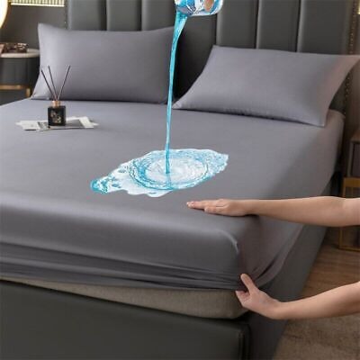 Waterproof Fitted sheet/Bamboo Matress protector Bed cover with elastic Band