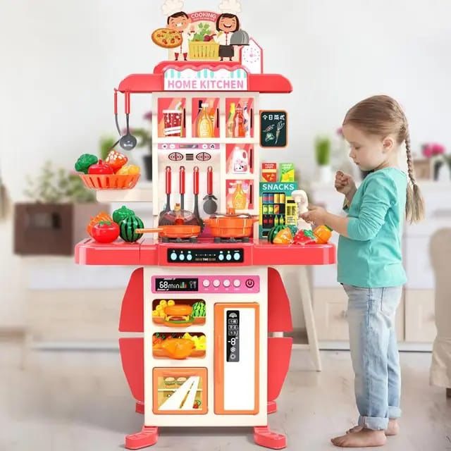 Large pretend kitchen set 54 pieces . 95CM long