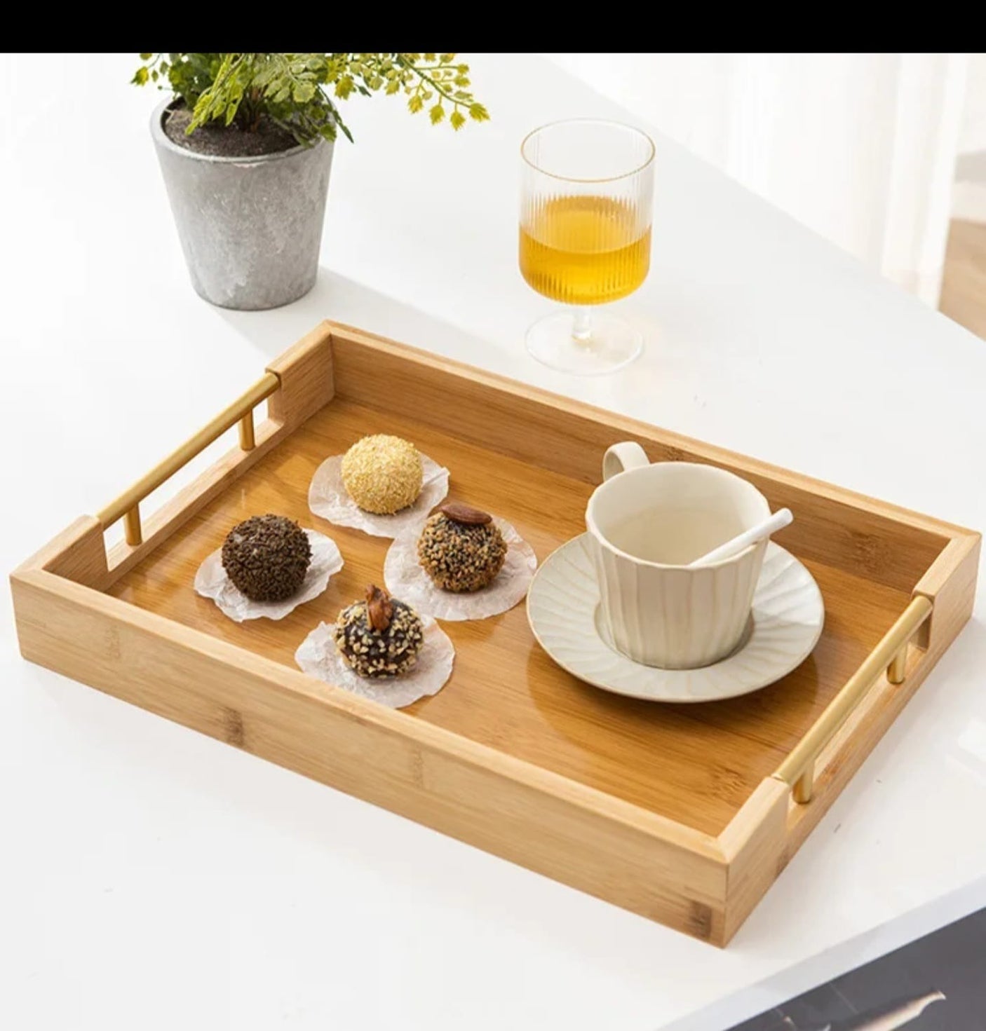 Multi-functional Bamboo Food storage Trays 3pcs