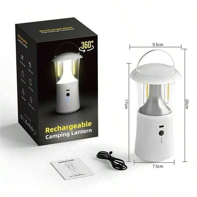 360⁰ Rechargeable camping lantern with 3 lighting modes