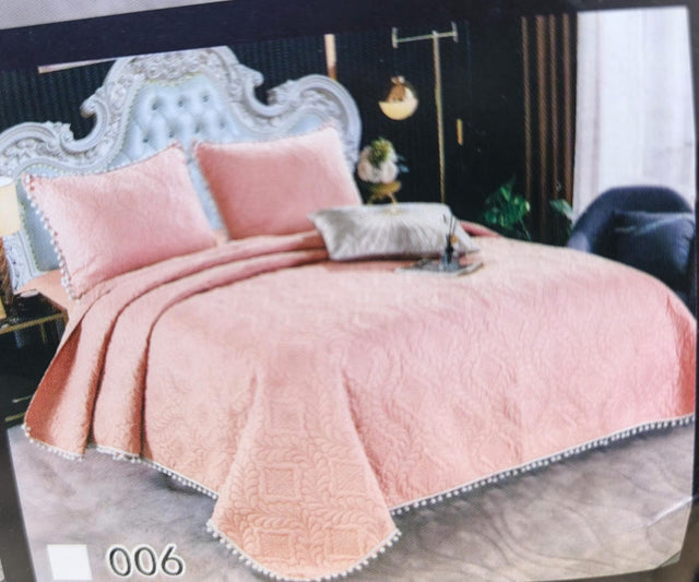 Bedcover Set – 3 Pieces (6x6 Size)
A soft and elegant bedcover set designed to enhance your bedroom’s comfort and style. This 3-piece set includes one generously sized bed sheet and two matching pillowcases, perfectly fitting a 6x6 bed.
Set Includes:
1 Bed Sheet (6x6 feet)
2 Pillowcases