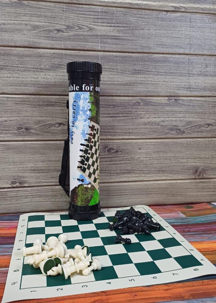 Portable Roll-Up Chess Set (Travel Friendly)
