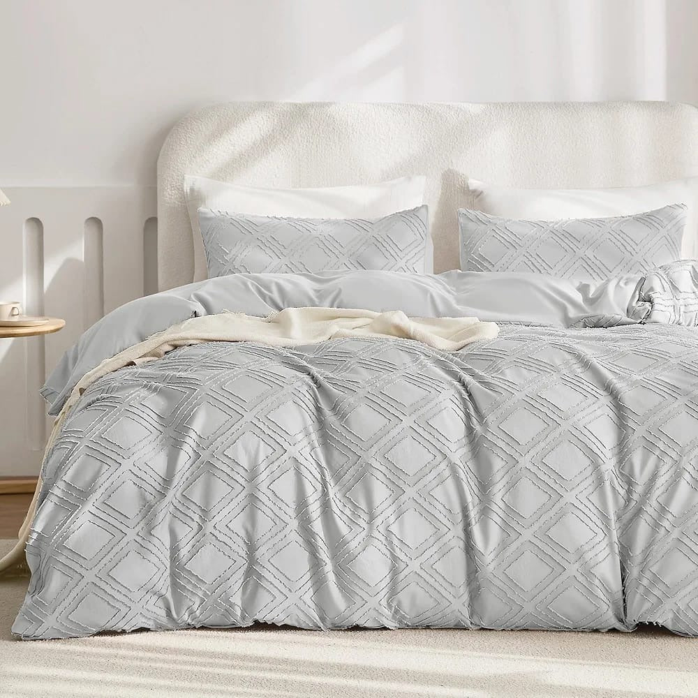 Luxury Tufted Wave Design Duvet cover set