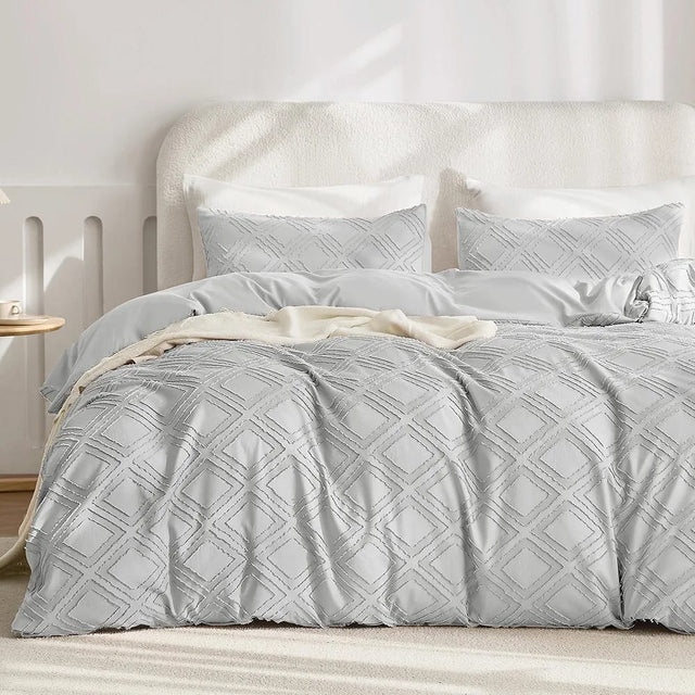 Luxury Tufted Wave Design Duvet cover set