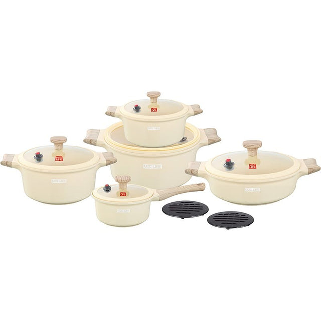 UCC LIFE Granite Die-Cast Nonstick Cookware Set 12Pcs