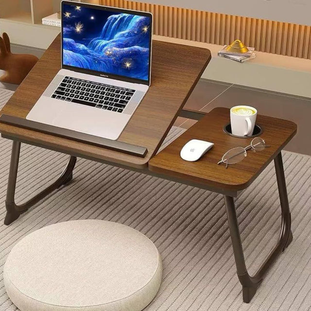Adjustable Tilting Laptop Folding Table Stand Desk Bed Table with Foldable Legs