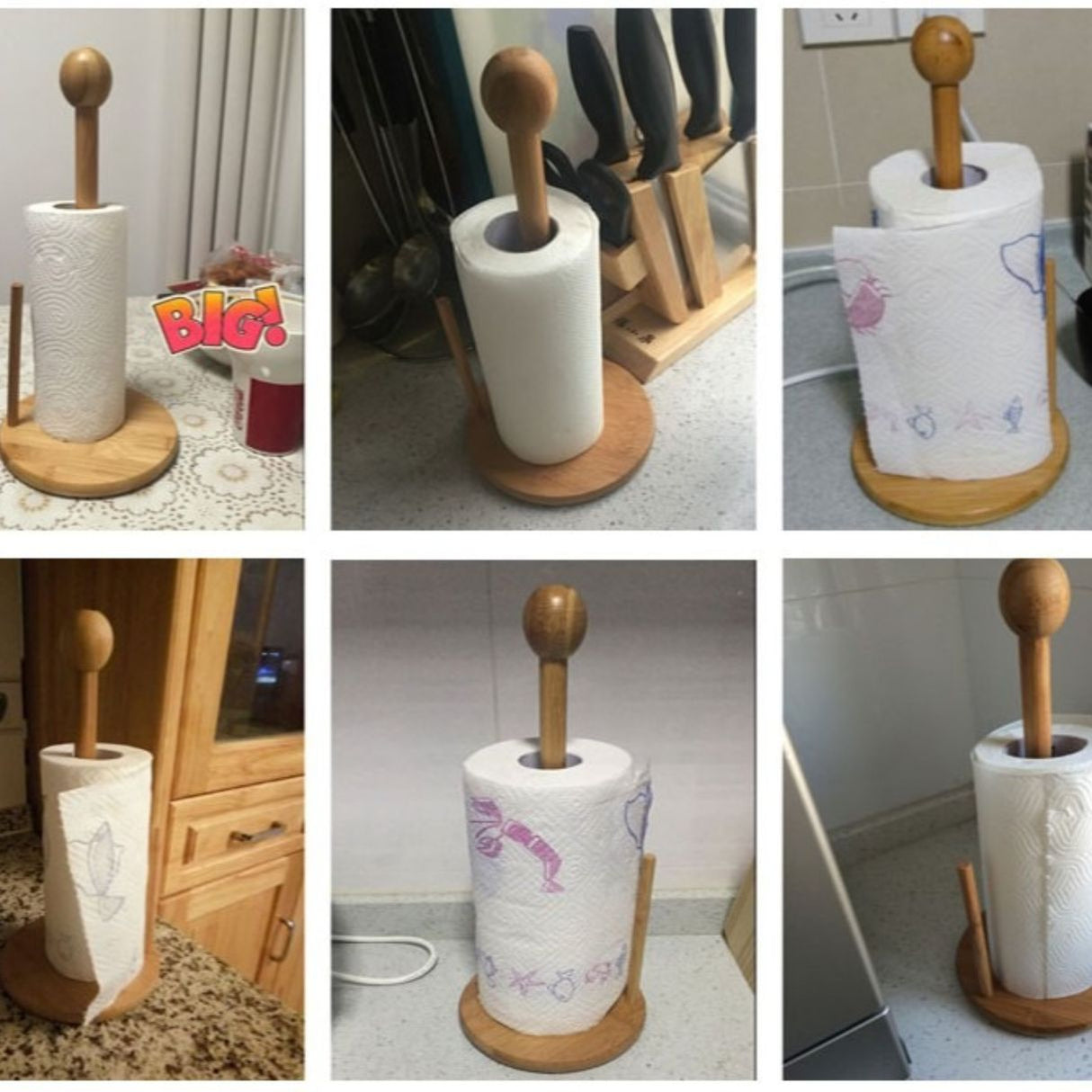 Bamboo Wood Tissue Holder