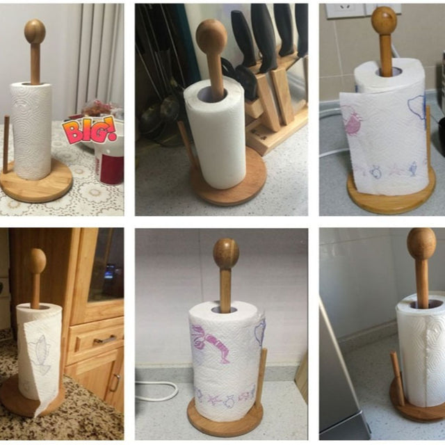 Bamboo Wood Tissue Holder