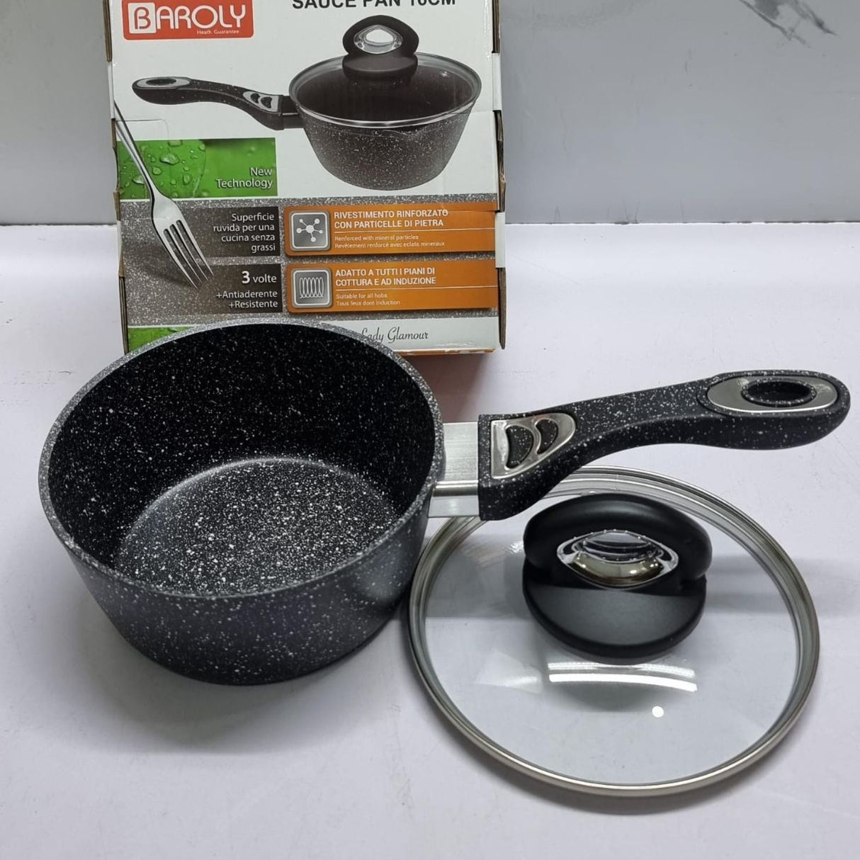Baroly German brand heavy Granite Sauce pans