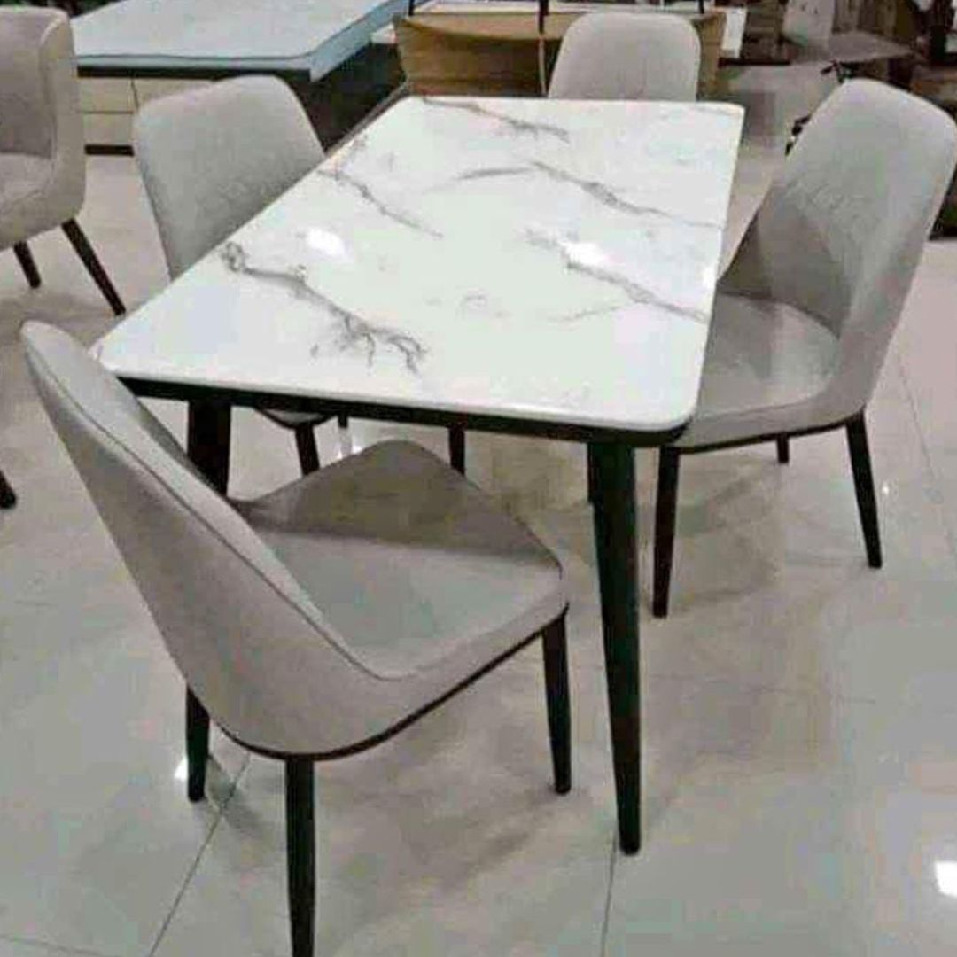 4: Seater Marble top dining Table set