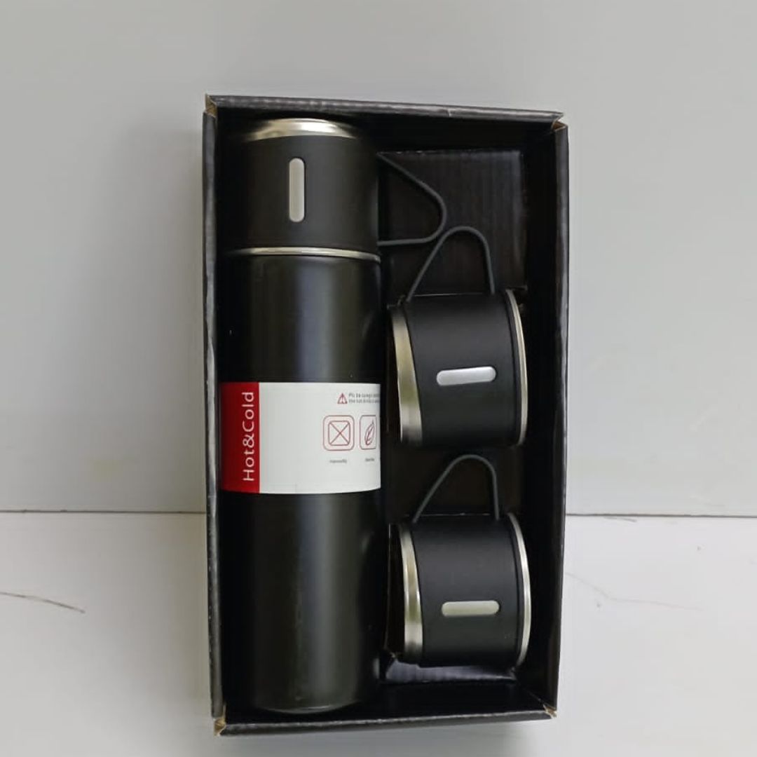 Thermo flask with 2 cups