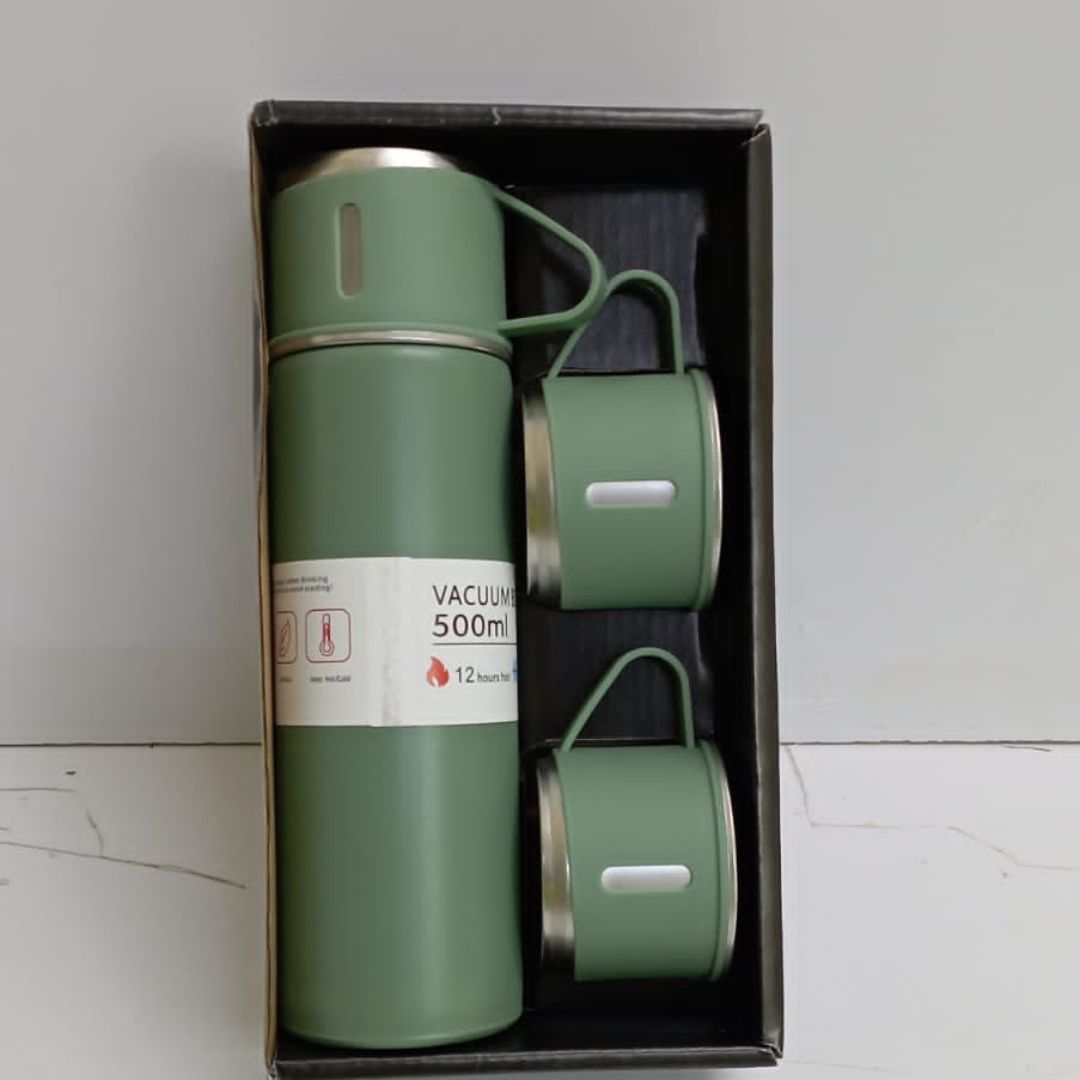 Thermo flask with 2 cups
