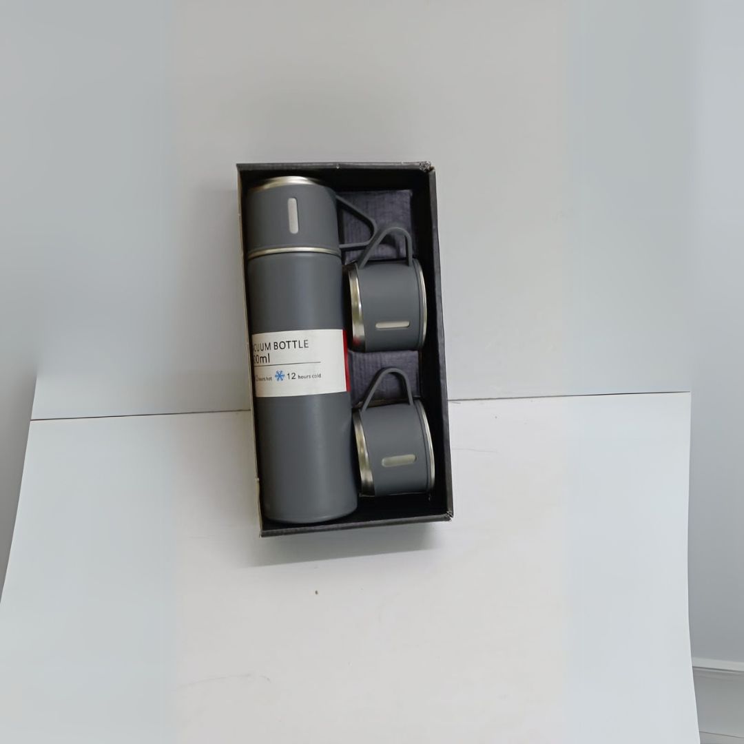 Thermo flask with 2 cups