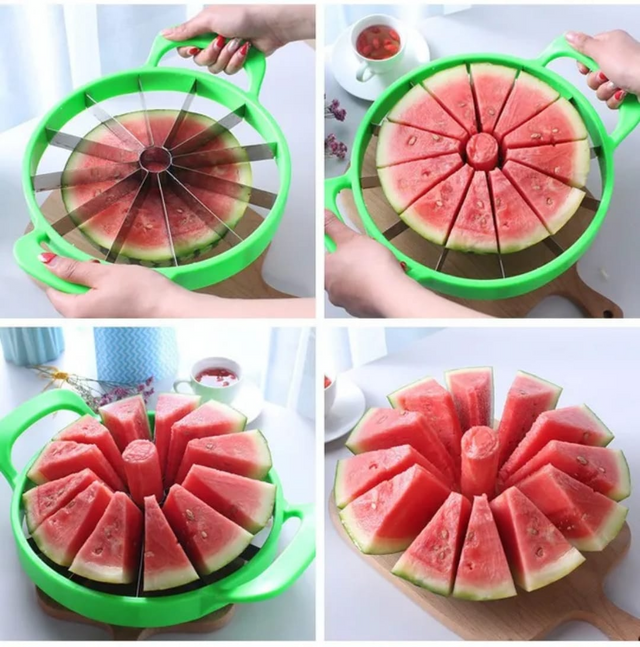 Watermelon Cutter/Slicer.
➖Stainless steel
➖Sharp blades
➖Strong handle grips