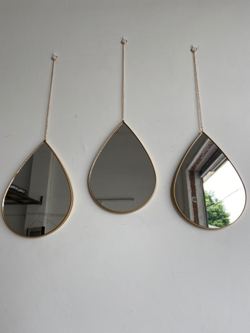 tear drop wall mirrors 3 in 1