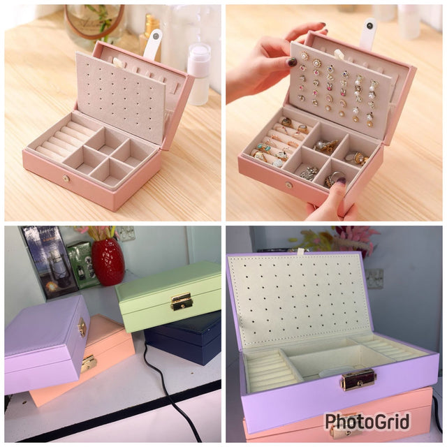 Large Capacity Travel Jewelry Bag / double layer Jewelry Organizer