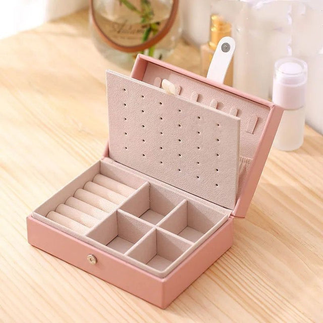 Large Capacity Travel Jewelry Bag / double layer Jewelry Organizer