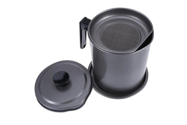 Oil metallic black sieve