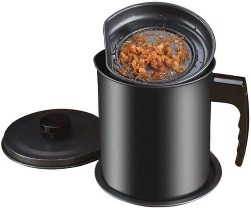 Oil metallic black sieve
